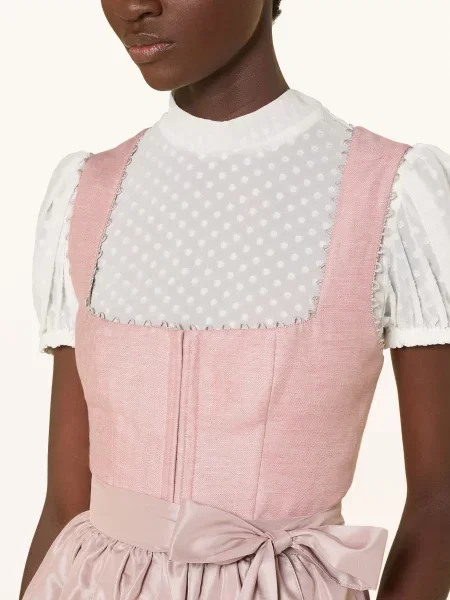 Kinga Mathe Lněné Šaty Korfu / starorůžová růžová