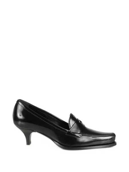 Δερμάτινα loafers Prada μαύρο