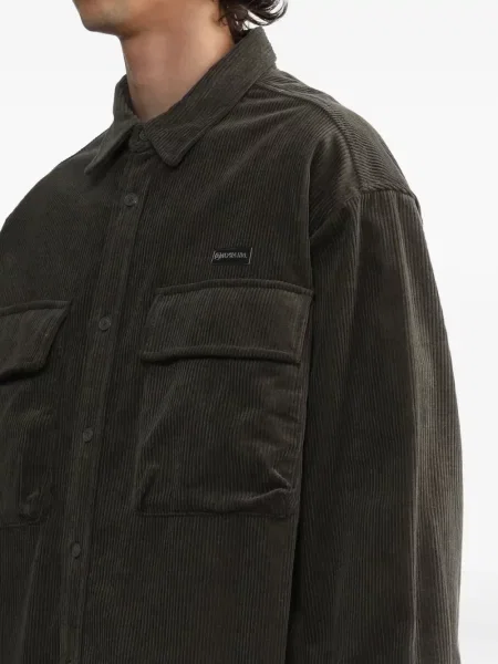 Πουκάμισο Alpha Industries κοτλέ πράσινο