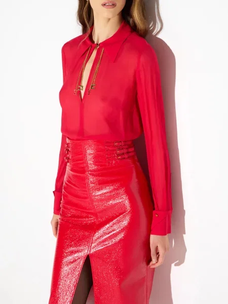 Блуза Elisabetta Franchi червона