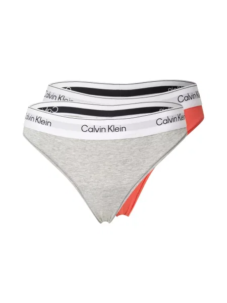 Calvin Klein Underwear Tanga gri deschis / roșu deschis / negru alb
