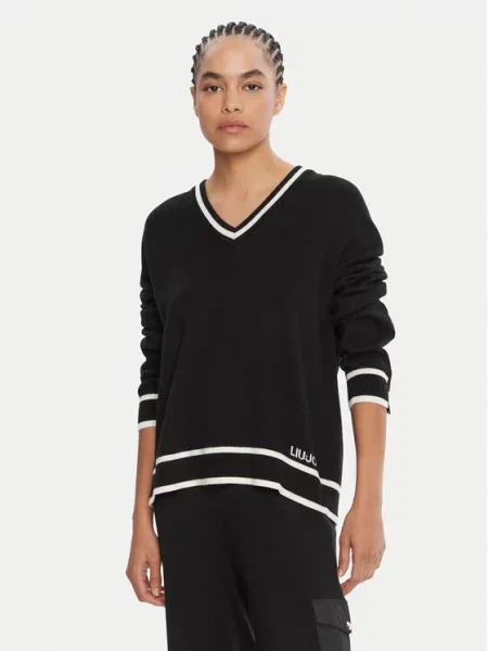 Liu Jo Sport Pulover Črna bela