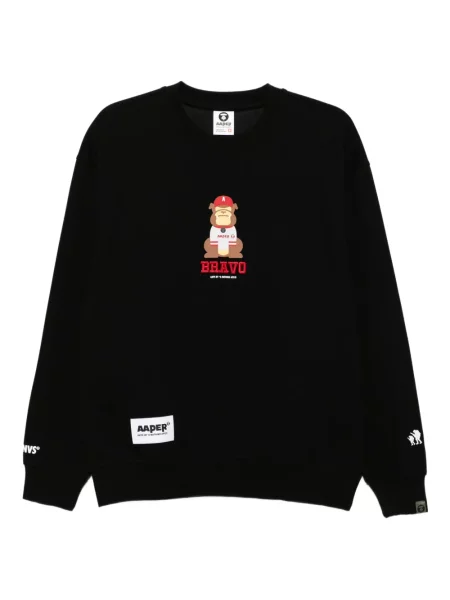 Hanorac Aape By A Bathing Ape cu broderie negru