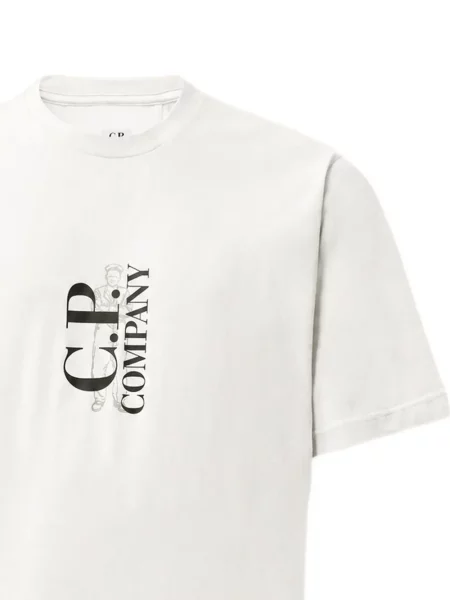 Тениска C.p. Company с къс ръкав от джърси с автограф