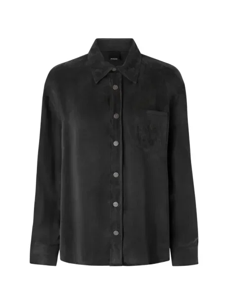 Cămașă Pinko din țesătură twill gri