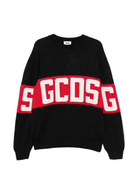 Pulover Gcds tricotate cu autograf negru