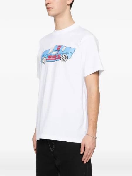 Тениска Moschino с принт бяло