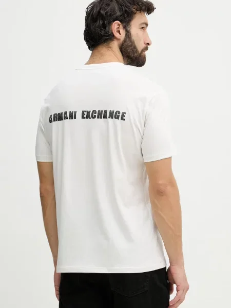 Armani Exchange Pánske tričko béžová
