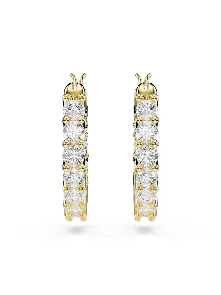 Swarovski Náušnice zlatá / priehľadná