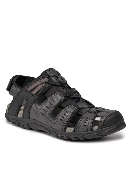 Σανδάλια Geox Uomo Sandal Strada Black μαύρο