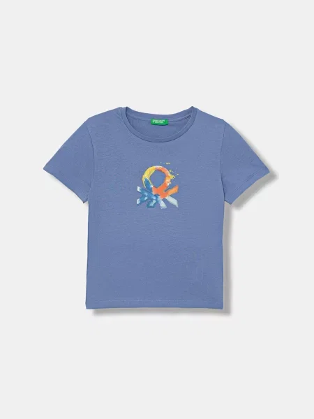 United Colors of Benetton tričko s bavlnou modré