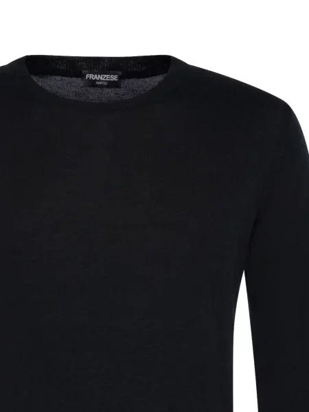 Pulover Franzese Collection cu decolteu în U negru