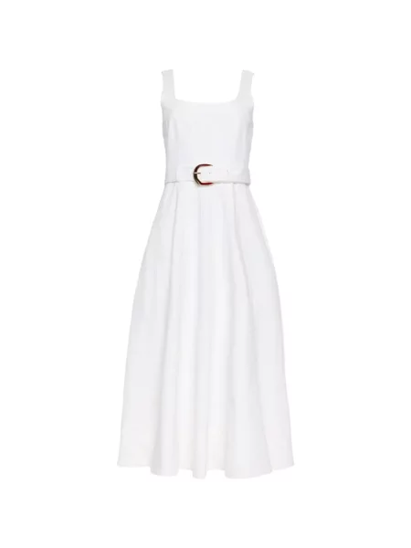 Rochie din denim Cinq A Sept de costum alb