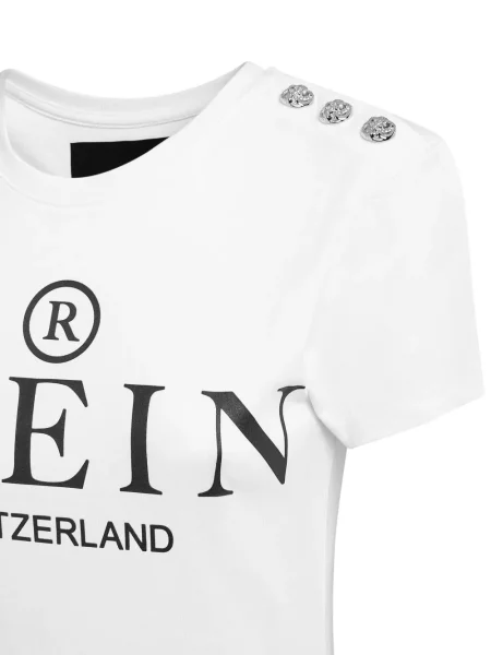 Raštuotas marškinėliai Philipp Plein balta