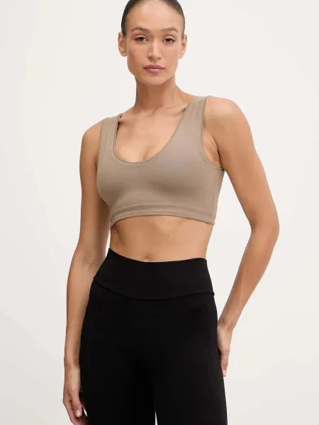 Сутиен за йога Casall Sublime с меланжов десен сиво