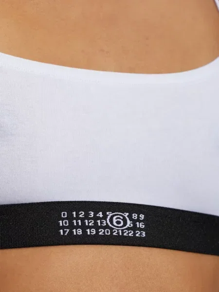 Σουτιέν Mm6 Maison Margiela με σχέδιο λευκό