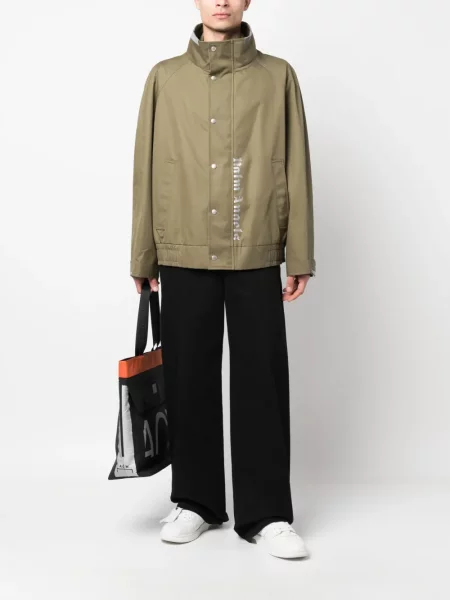 Raštuota bomber striukė Palm Angels žalia