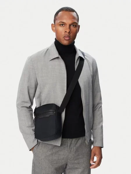 Crossover torbica Tommy Hilfiger Th Nylon Mini Reporter crna