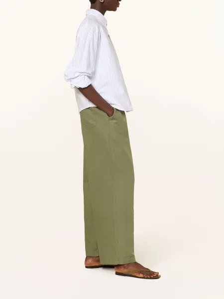 Tommy Jeans Kalhoty S Lnem olivová