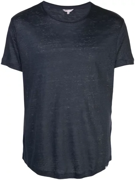 Tricou Orlebar Brown cu decolteu rotund albastru