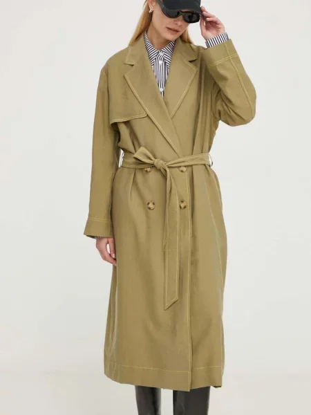 PS Paul Smith trenci femei de tranzitie oversize verde