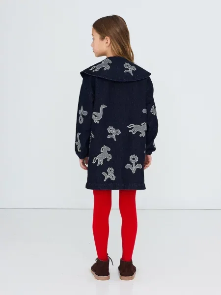 Tinycottons сукня HORSES & FLOWERS DENIM DRESS