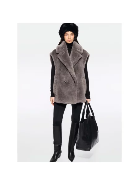 Sztuczne futro kamizelka Stand Studio szara