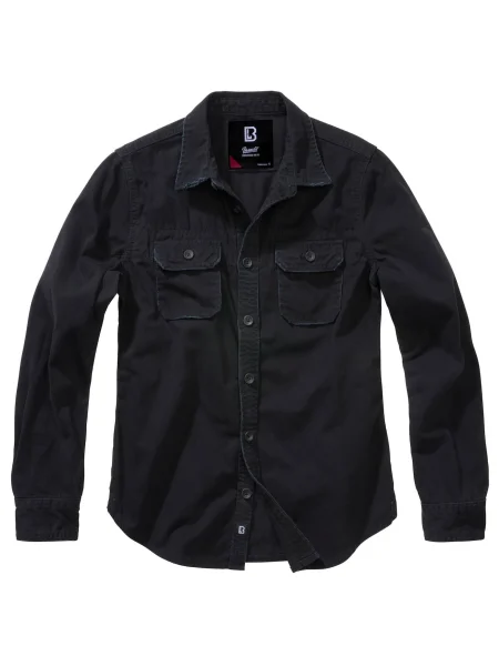 Bluză Brandit cu mâneci lungi retro lungă negru