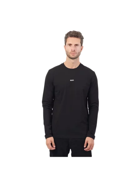 Koszulka polo Boss Orange klasyczna czarna