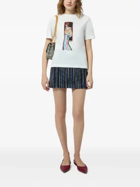 Tricou Missoni cu imagine alb