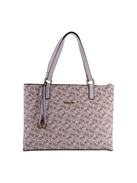 Torebka skórzana Roncato skórzana beżowa