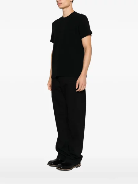 Къс тениска Rick Owens с кръгло деколте черно