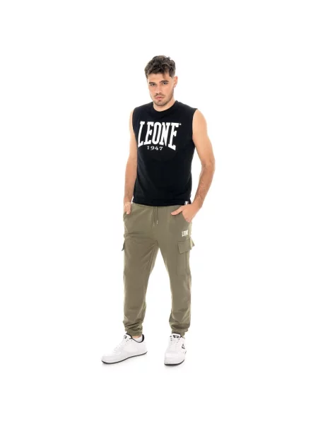 Pantaloni cargo Leone 1947 cu autograf verde