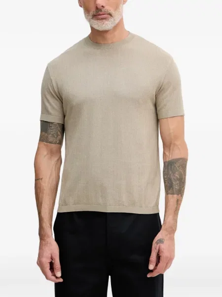Scurt tricou Armani Exchange tricotate
