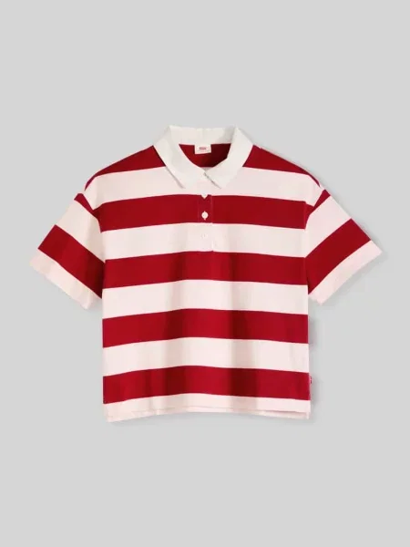 Koszulka polo o kroju relaxed fit z czystej bawełny Levi's czerwona