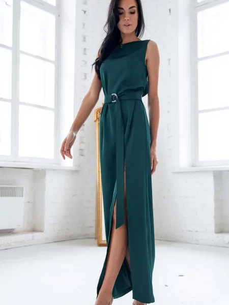 Сукня максі RiMari смарагдовий текстиль/поліестер