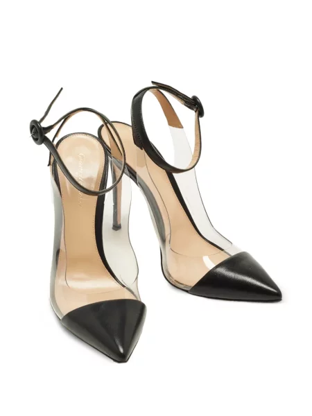 Pantofi cu toc Gianvito Rossi cu bretele negru