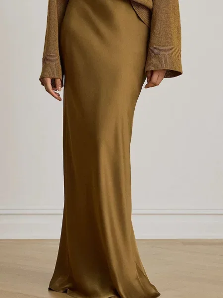 Lauren Ralph Lauren fustă evazată maro