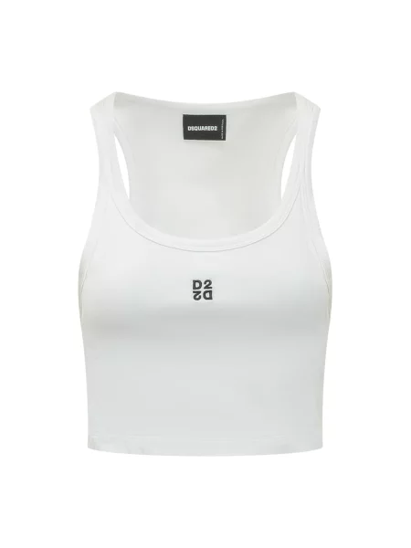 Krótki top Dsquared2 biały