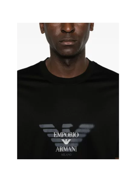Koszulka Emporio Armani z nadrukiem czarna