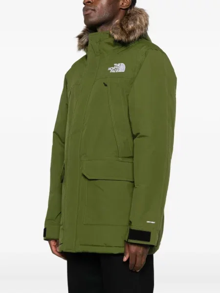 Geacă The North Face cu glugă verde