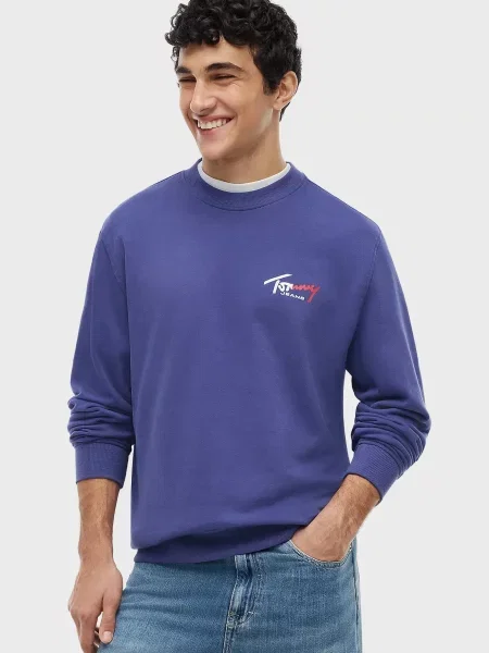Світшот Tommy Jeans фіолетовий