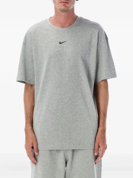 Tricou Nike din fleece alergare cu decolteu rotund gri