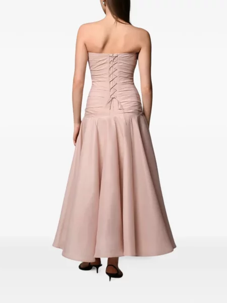 Rochie midi Nafsika Skourti cu volane roz