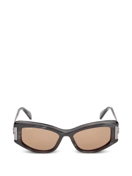 Ochelari de soare Max Mara Eyewear cu imprimeu geometric maro