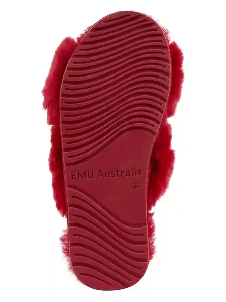 Шерстяные тапочки Emu Australia красные