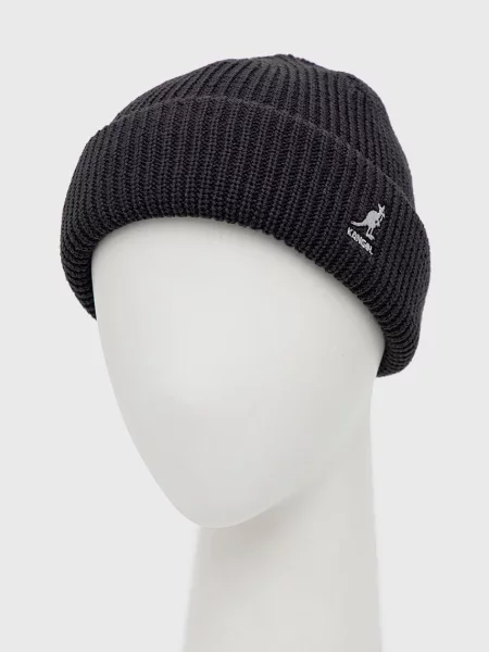 Шапка Kangol з товстого трикотажу сірий