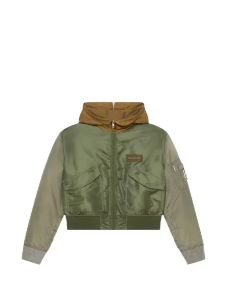 Geacă Givenchy cu glugă verde