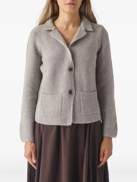 Cardigan Gran Sasso tricotate cu rever gri