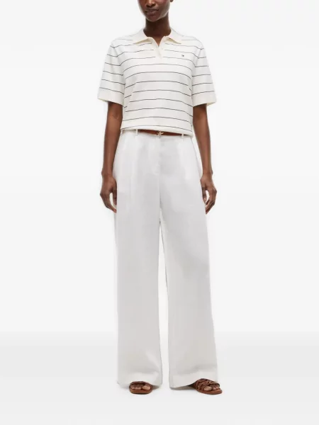Scurt top Tommy Hilfiger alb